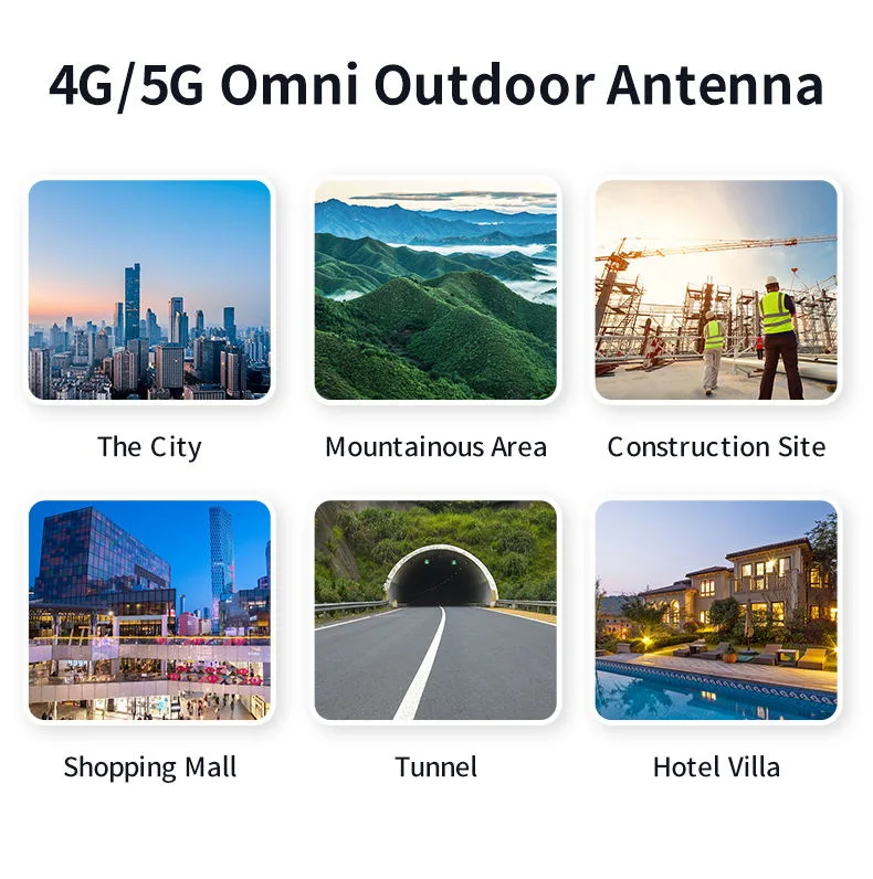 High Gain Omnidirectional Broadband Marine Base Station 698-3800MHz Waterproof Outdoor LTE 4G 5g Antenna